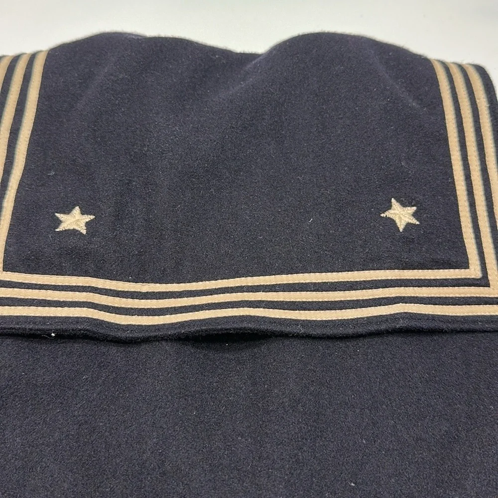 Vintage possibly WWll Navy Blue wool undress jumper Sailor size small (B7)‎